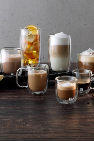 Zwilling Çift Camlı Kulplu 2'li Latte Macchiato Bardak Seti