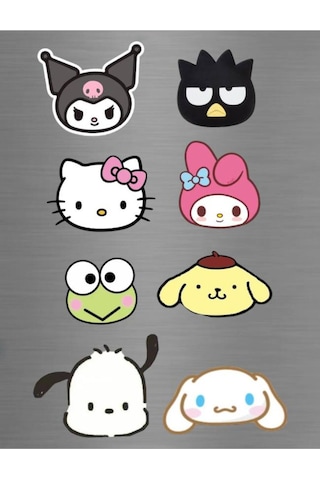 Sanrio Hello Kitty Kuromi My Melody Karakterleri Dekoratif Mutfak Buzdolabı Magneti Süsü