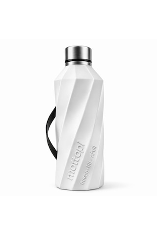 Mottopi Soğutucu Saplı Termos 1 L Cooling Bottle Dondur Doldur Soğut, Buzsuz Soğuk Su Termosu, Soğutucu Şişe, Taşınabilir Sıvı Soğutucu Beyaz