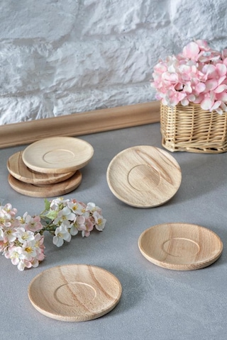 6 KİŞİLİK BAMBU FİNCAN TABAĞI