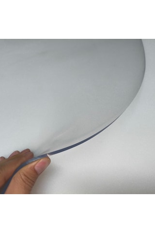 Yuvarlak 3,5mm Şeffaf Kalın Pvc Masa Örtüsü Kaymaz Koruyucu Şeffaf