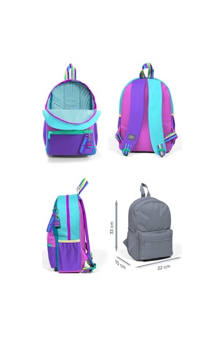 Coral High Pembe Pastel Renkli Mini Yuva Sırt Çantası - Kız Çocuk