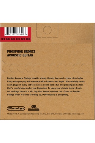 Jim Dunlop Dap1252J Medium 12 Telli Akustik Gitar Teli 12/12–52/