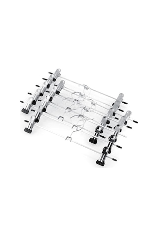 10'lu Paket - Elbise Askıları / Pantolon Askıları - Klipsli Askılar Silver-xf30- Diğer