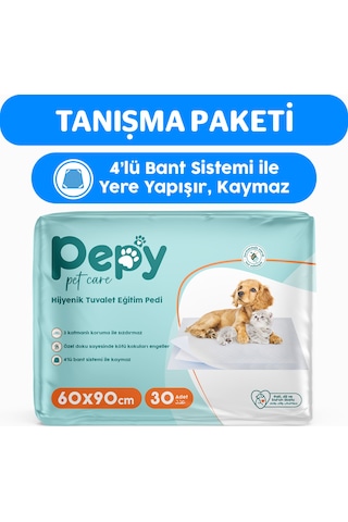 Pepy Pet Care Kaydırmaz Hijyenik Tuvalet Eğitim Pedi 30'lu 60 x 90 CM