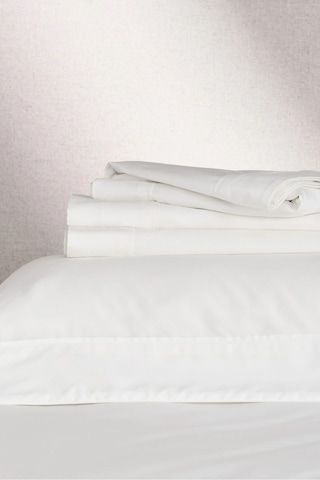 The White Company Pembridge Supima Düz Çarşaf, 400 Iplik Sayısı, Lüks Yumuşaklık Çarsaf Beyaz 230 X 260