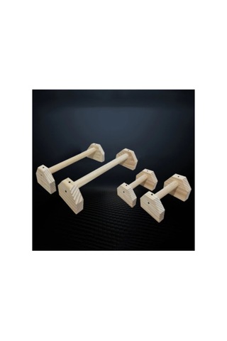 Ahşap Fitness Ekipmanları Şınav Standları 14x25x11cm Renksiz