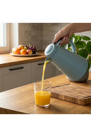 Herevin 161714-590-1 Plastik Termos Çay Termosu Su Termosu Sürahi 1,2 Litre Yeşil