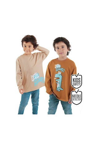 Let's Rawr Erkek Çocuk 2'li Paket T-shirt