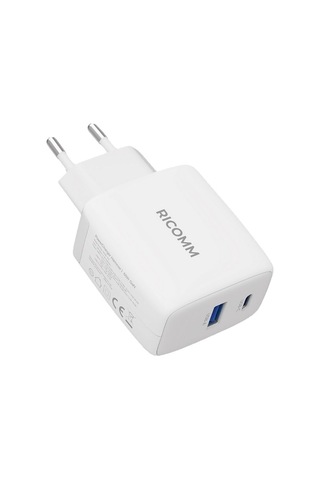 Ricomm 65W GaN USB-C + USB-A Hızlı Şarj Cihazı + 2 MT 100W Type-C Kablo