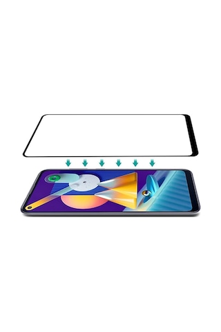 Ally Sm Galaxy M11 Full Glue Tempered Cam Ekran Koruyucu- 5775