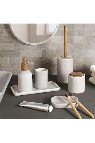 Primanova Elegance 6 Lı Banyo Seti D-s21273 Beyaz