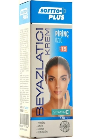 Softto Plus Pirinç Özlü Beyazlatıcı Vücut Kremi 100 Ml - Cilt Tonu Eşitleyici