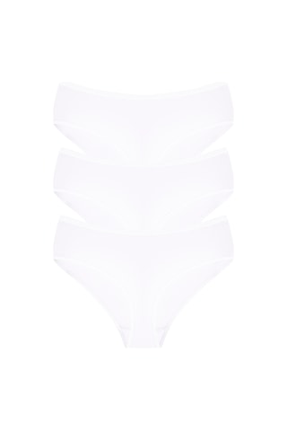 Kadın Bambu Külot Beyaz 3'lü Paket Extra Yumuşak Ve Esnek, Nefes Alan Kumaş Beyaz