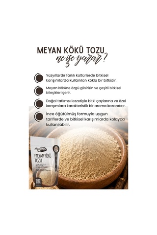 Meyan Kökü Tozu 250 Gr İnce Öğütülmüş Meyan Kökü, Glycyrrhiza Glabra, Aromatik Bitkisel Toz