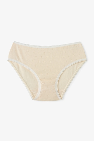 Penti Ekru Kız Çocuk Ditsy Pamuklu 3'lü Slip Külot