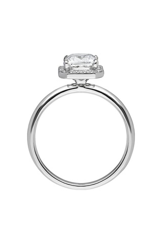 Sirius Pırlanta Ve Emerald Kesim Beyaz Safir Yüzük 0831R0032