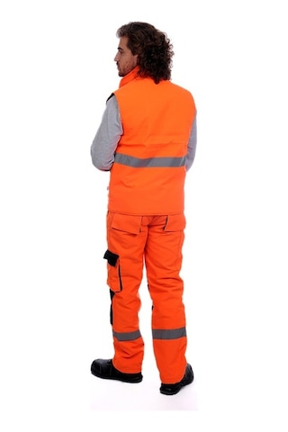 Çok Cepli Kapitoneli Yelek Turuncu