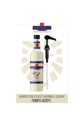Simonelli Hindistan Cevizi Kahve Şurubu 700 ML + Pompa