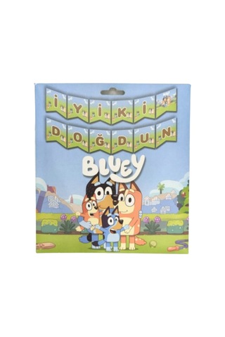 Özel Üretim Bluey İyi Ki Doğdun Banner Renkli Süs Çocuk Partisi Parti Havası Çok Renkli