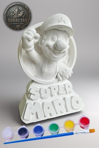 Super Mario 15 Cm Boyunda Beton/taş/figür/büst Boyama Seti-çocuk Boyama Etkinliği