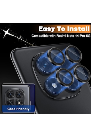 Xiaomi Redmi Note 14 Pro Kamera Koruma Lens Koruyucu Temperli Cam