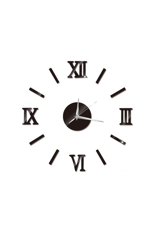 Suofeng Pvc 3d Dıy Duvar Saati, Sessiz Tasarım, Kendine Yapışkan, Ev Ofis Dekoru, Siyah Çok Renkli