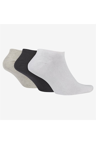 Nike Value No Show Ulightweight Unisex Sock 3 Lü Soket Çorap Siyah Beyaz Bej Siyah - Beyaz