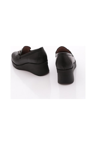 Dgn 1041 Kadin Kalin Taban Comfort Ayakkabi Siyah Yılan