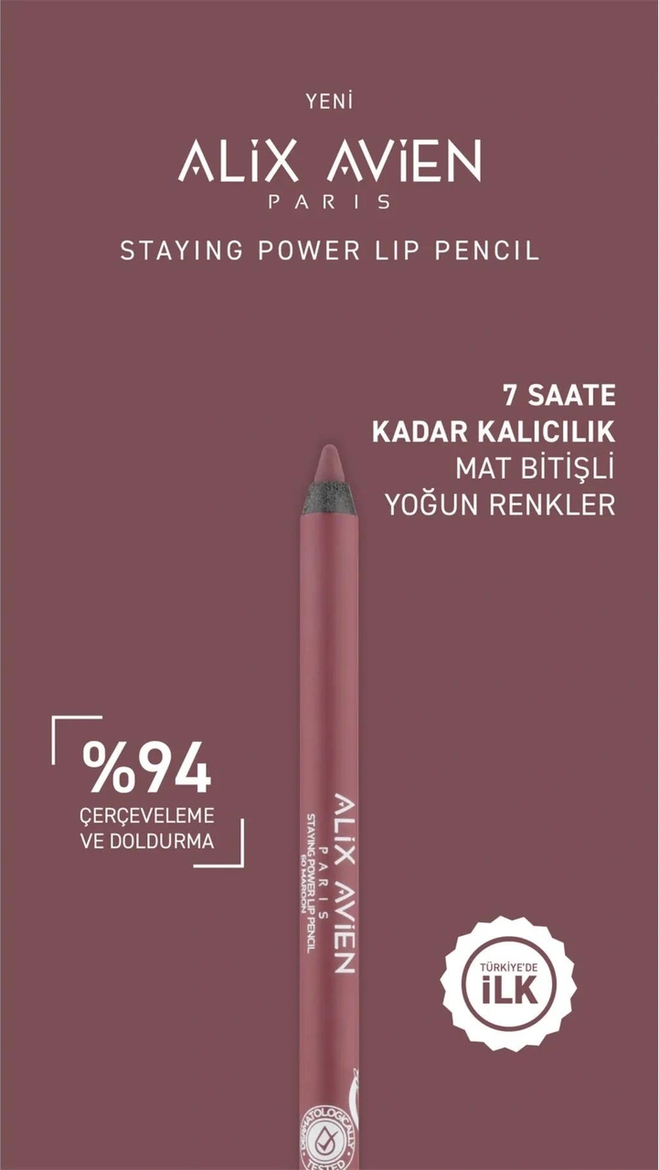 Alix Avien Uzun Süre Kalıcı Suya Dayanıklı Dudak Nemlendiricili Dolgunlaştırıcı Lipgloss Ve Lipliner Seti 05