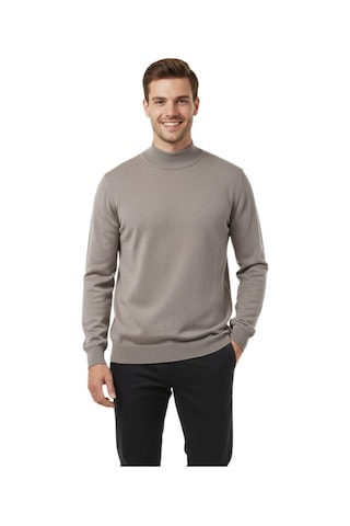 Erkek Yarım Balıkçı Yaka Regular Fit Kazak Bgl-st04954 Bej