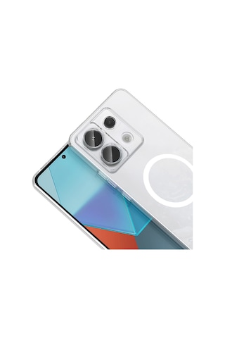 Redmi Note 13 Pro 4g Kamera Korumalı M-safe Şarj Özellikli Şeffaf Mkst London Silikon Kapak - Şeffaf Şeffaf