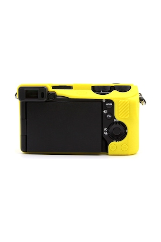 Cbtx Sony Uyumlu A6700 Dokulu Kılıf Anti -çizelge Silikon Kapak Kamera Kılıfı - Sarı