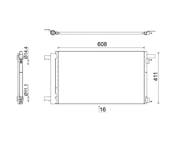 Klima Radyatörü Kondansatörü Peugeot P308-cc 2010-2014 Rzc 2010-2015 Ds4 2011-2015 1.6 Thp-gtı 6455 Hw