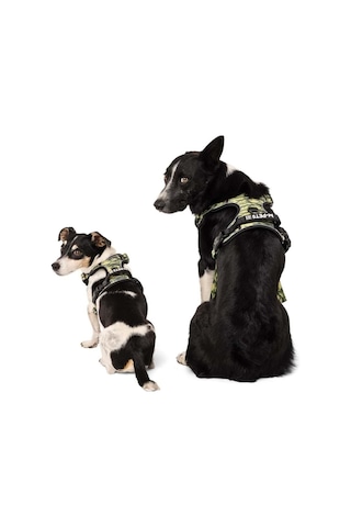 M-pets Hıkıng Reflektörlü Kamuflaj Desenli Soft Köpek Göğüs Tasması S Siyah