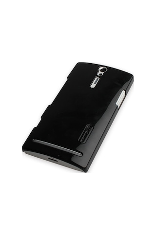 Nillkin Xperia S İle Uyumlu Parlak Sert Kauçuk Kılıf Siyah Renk