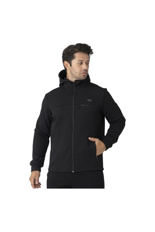 Crozwise Su İticili Kapşonlu Sweat Sweatshirt Erkek Siyah