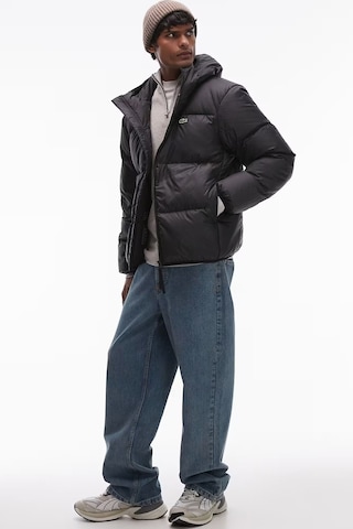 Lacoste Relaxed Fit Down Fill Jacket Kaz Tüyü Dolgu Sabit Kapüşonlu Siyah Mont Siyah