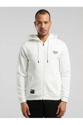 Everlast Ever Essentials Regular Beyaz Erkek Kapüşonlu Full Zip Sweatshirt Beyaz
