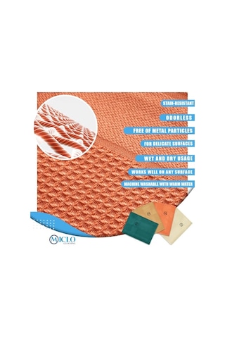 Mıclo Cleanıng Mikrofiber Temizlik Bezi Sihirli Bez, Cam Bezi Ayna Bezi 4lü Paket Zümrüt Serisi Açık Bej