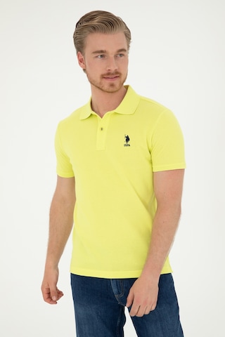 U.S. Polo Assn. Erkek Slim Fit Polo Yaka Fıstık Yeşili Basic Tişört 50279613-VR087