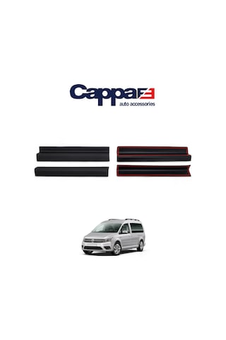 Cappafe Volkswagen Caddy Kapı Eşiği Koruma Abs Mat Siyah 4 Par N11.4712