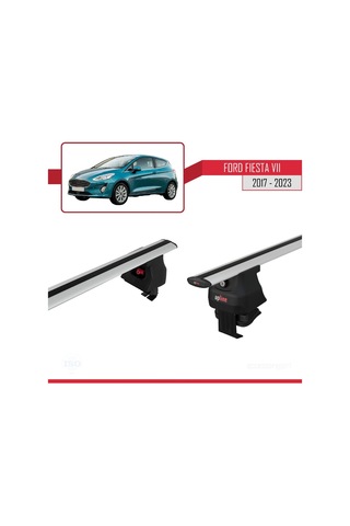 Ford Fiesta Vıı 2017-2023 Arası İle Uyumlu Ace-4 Ara Atkı Tavan Barı Gri