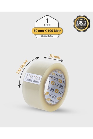 6 Adet 50 Mm X 100 Mt Şeffaf Koli Bandı Güçlü Yapışkan Paketleme Bantı