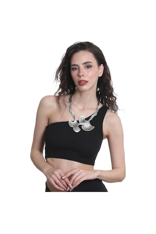 Kadın Antik Gümüş Kaplama Bohem Kolye Gümüş