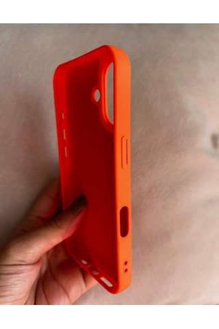 İphone Uyumlu 16 Logolu İçi Kadife Silikon Lansman Kılıf