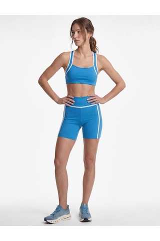 Koton Slim Fit Yüksek Bel Biyeli Spor Tayt Mavi 6sak40393nk