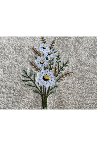 Daisy Flosh Nakışlı 6 Lı El Yüz Havlu Takımı Çok Renkli