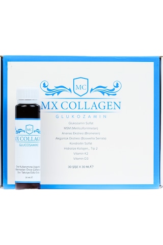 Mx Collagen Glukozamin Kolajen Eklemler Için 30 Ml X 30 Şişe