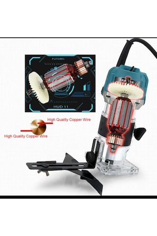 Moonshop 600W Profesyonel Formika Traşlama Freze Makinesi + Uç